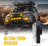 Vista 4 de Xprite 8 luces LED estroboscópicas de emergencia, ámbar de 12 luces LED estroboscópicas intermitentes, función de sincronización, luz de parrilla