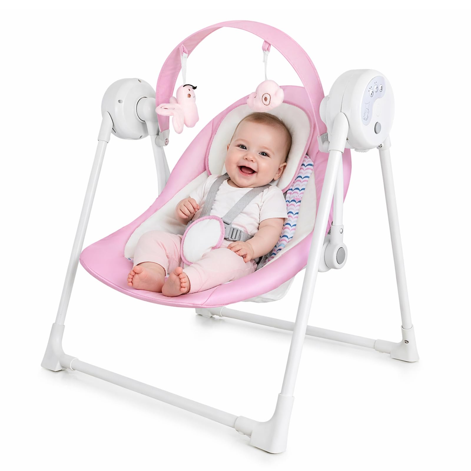 Ultra-Compact Foldable Baby Swing, Portable for Travel/Car/Picnic(0-6M)