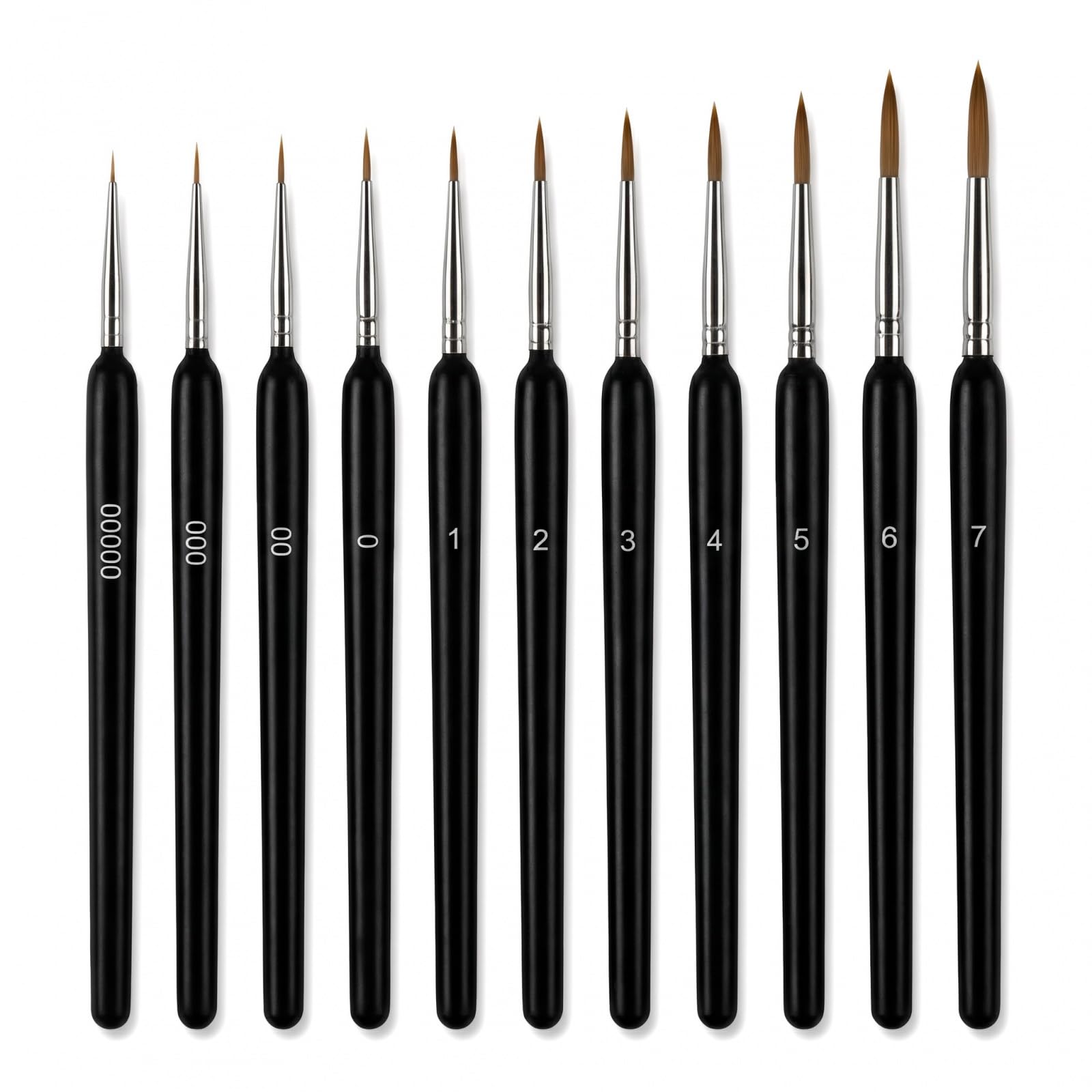 11 Pcs Fine Detail Paint Brushes Set, Miniature Paint Brush for Acrylic Painting, Watercolour, Oil, Model, Nail Art, Thin Paintbrushes with Comfortable Grip Handle