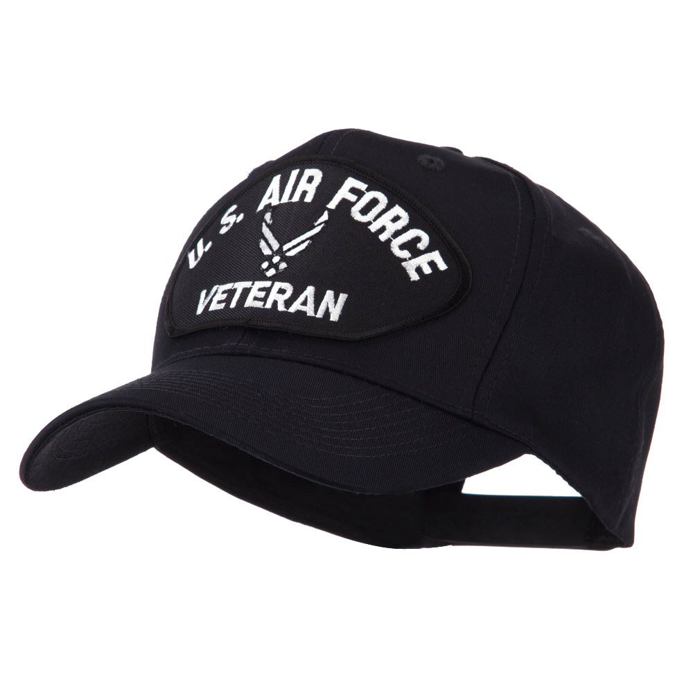e4Hats.com Veteran Military Large Patch Cap - White Air OSFM