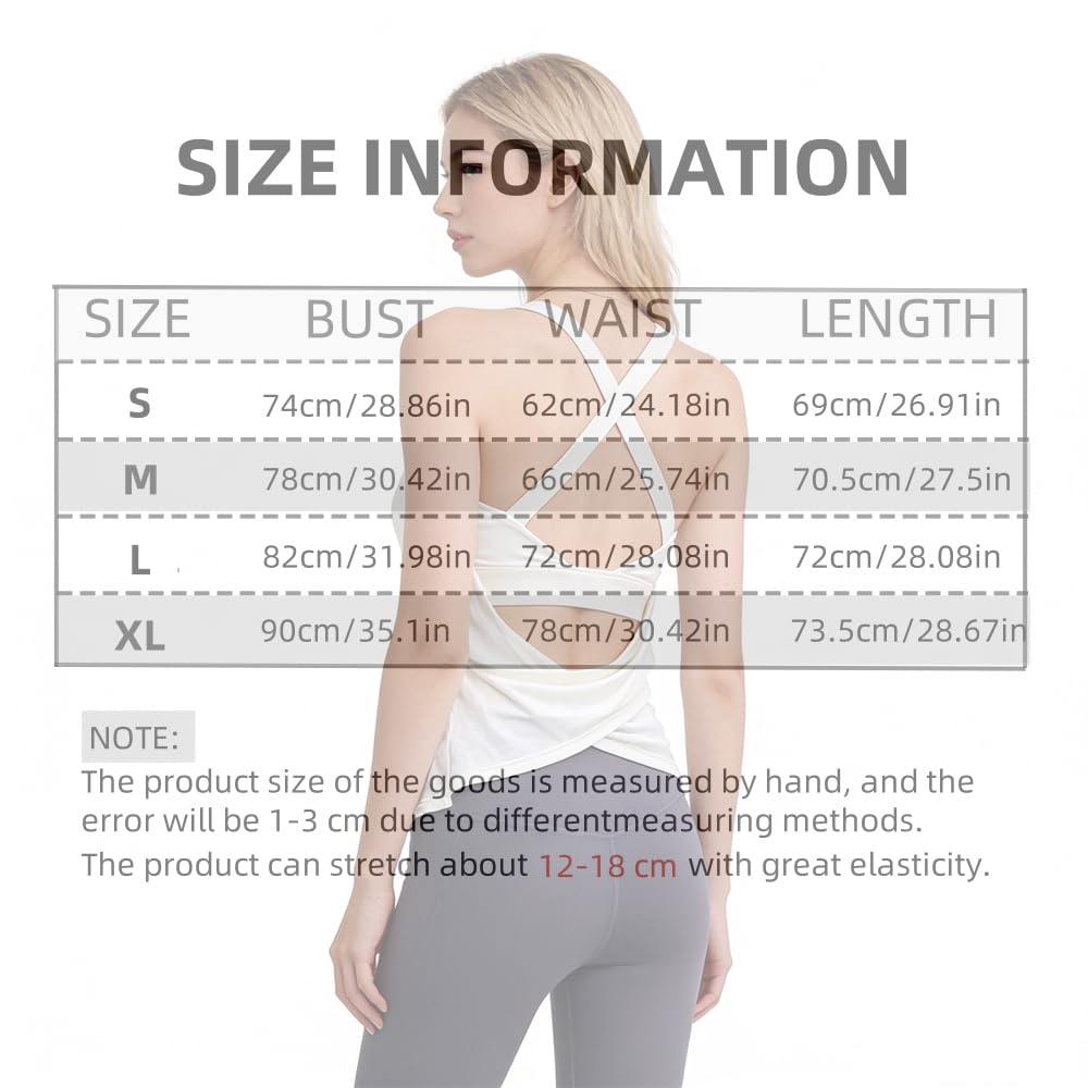MGGMOKAY Top Yoga Mujer,Espalda Descubierta,con Sujetador Integrado,2 en 1 Camiseta Deportiva,para Gimnasio y Fitness