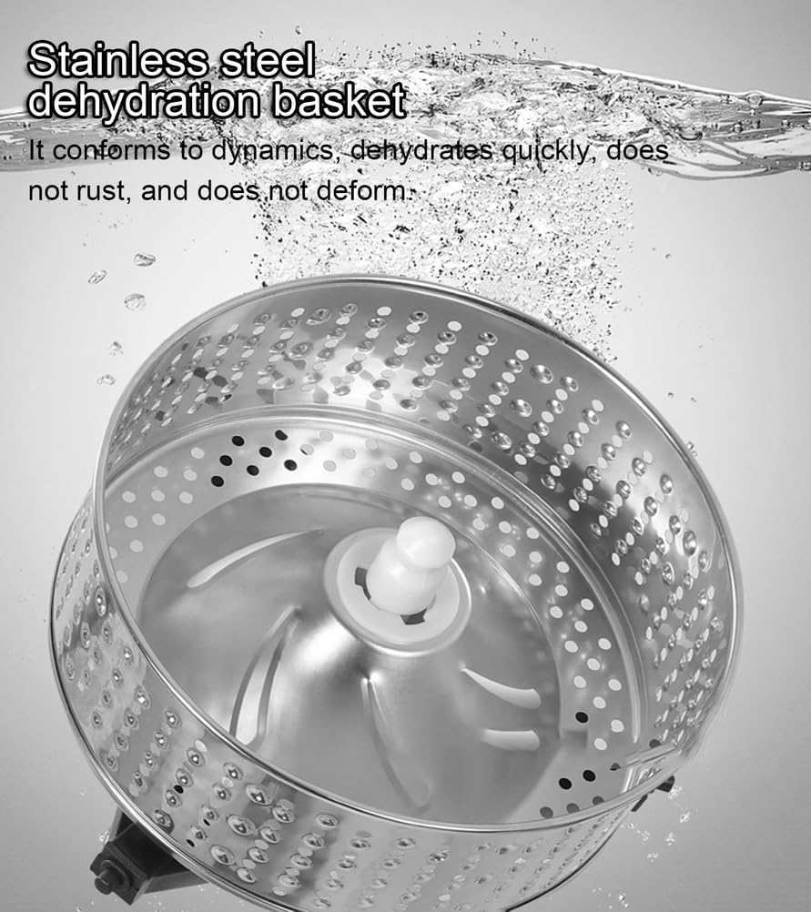 Spin Mop with Bucket, Hands-Free Wet Dry Mop System, All-in-One Single Bucket with Built-in Wringer, Lazy Mop, Includes 5 Mop Heads