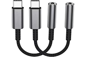 USB C to 3.5mm Headphone Jack Adapter 2-Pack