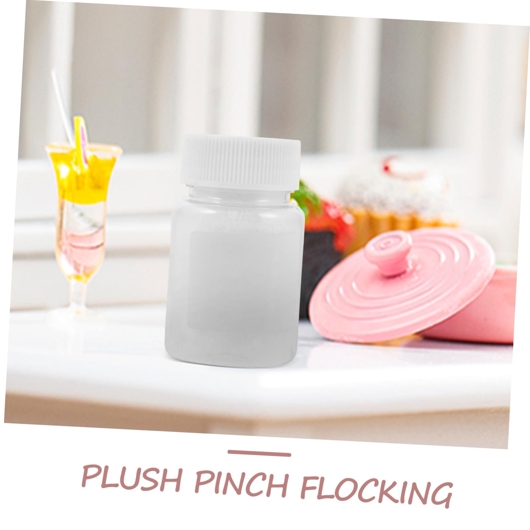 PLAFOPE Beflockungspulver 3mm Rosa - Für Quetschpuppen Und Bastelprojekte