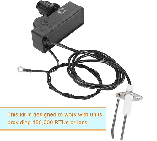 Miniatura 3 de Kit de encendido con botón pulsador para fogata con 2 tomas, cable de tierra para sistema de quemador de gas para fogatas, tipo AAA