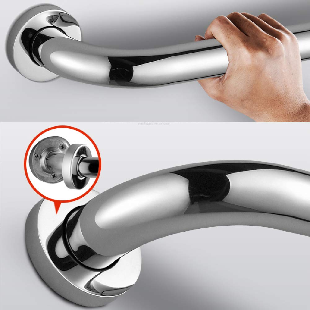 Maniglione Bagno in Acciaio Inossidabile, maniglioni di Sicurezza per disabili per Anziani, per vasche da Bagno, Doccia, WC, Esterni, Scale (30/40/50 cm)