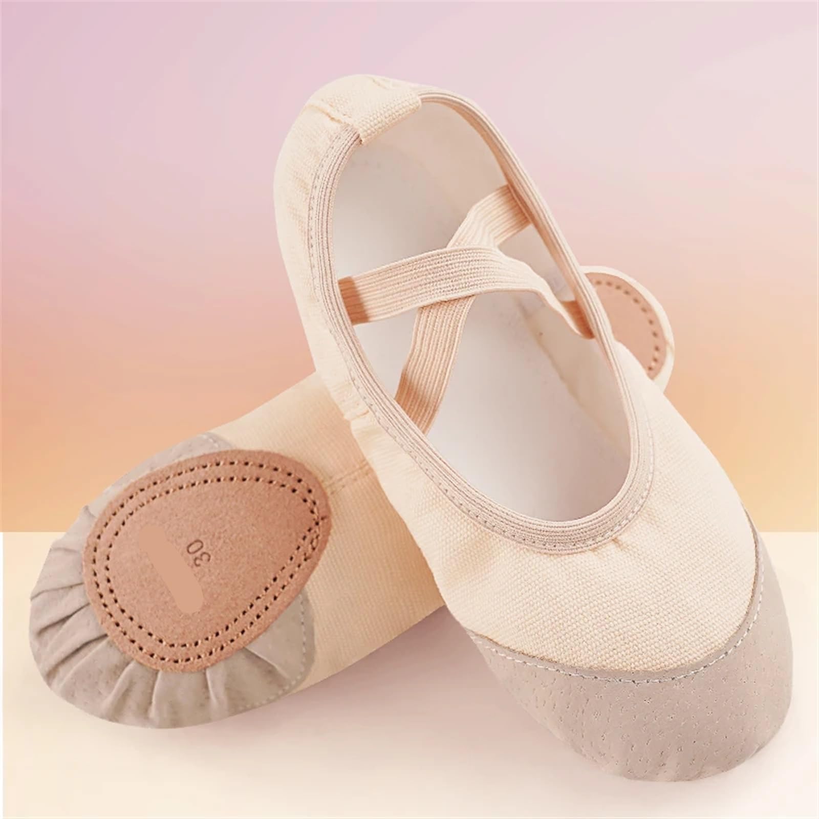 Zapatillas de Ballet Zapatos de Ballet for niñas, Zapatos de Baile de Suela Blanda, Zapatillas de Ballet for Adultos, Zapatos de práctica de Baile for Gimnasio y Yoga en Interiores(Brown,36)