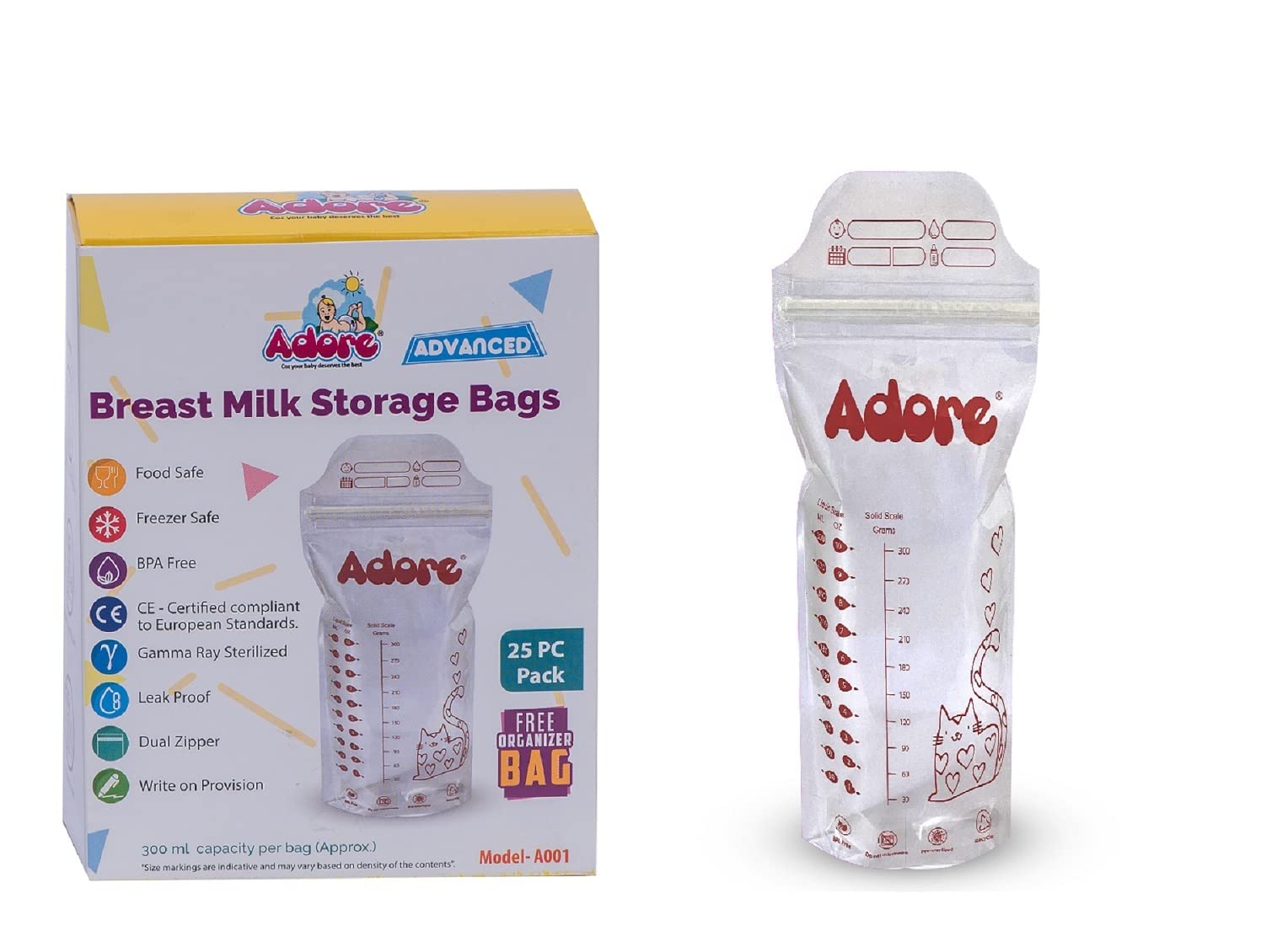 Buy Adore Milk Storage Bags Ready to Use Breast Milk Storing Bags for