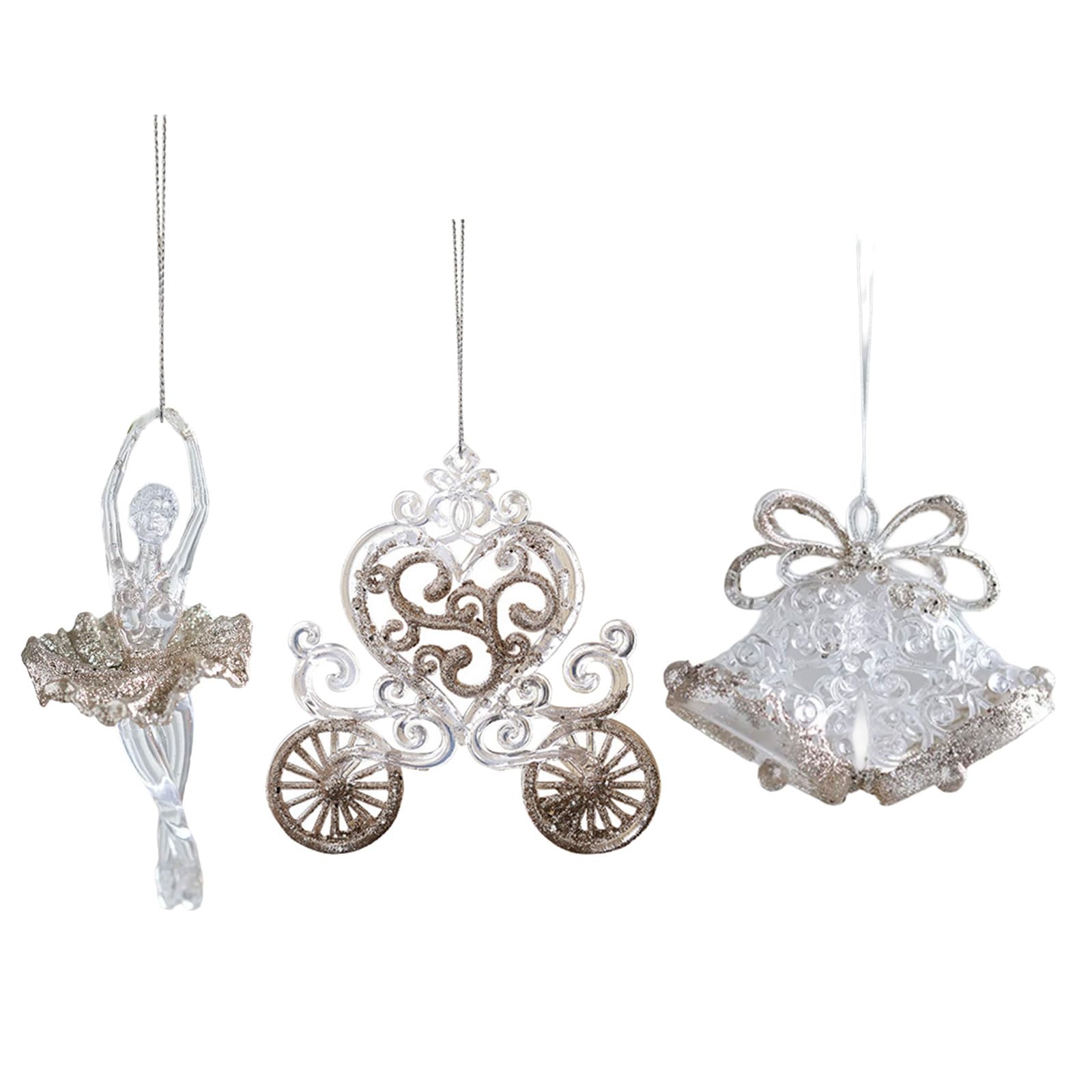 Tsophreniq Festival Tree Trimming Yuletide Hangings Christmas Tree Decors Assorted Shape Hanging Ornament Charm for Christmas Yuletide Hangings