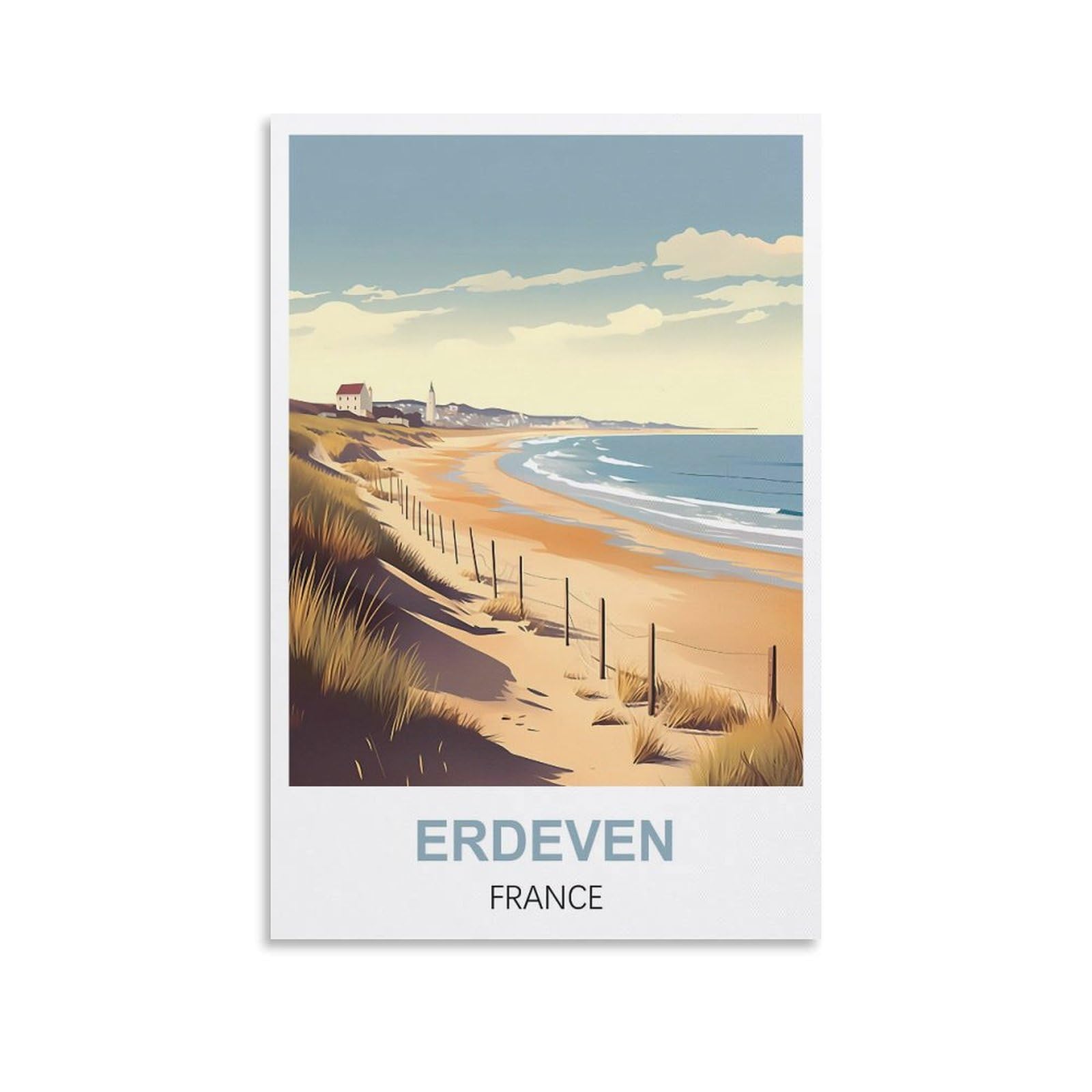 2000 Piece Jigsaw Puzzles，Erdeven France Posters Challenging Puzzles, Puzzle Game for The Whole for Women, Gifts for Men 100x70cm
