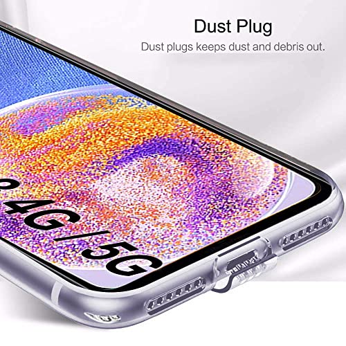 Image of TheGiftKart Back Cover Soft Case for Samsung Galaxy A23 4G /5G|Best Camera Protection|Inbuilt Dust Plugs & Anti-Slip Grip|Ultra Clear Slim Back Cover Case for Samsung Galaxy(TPU+Silicone|Transparent)