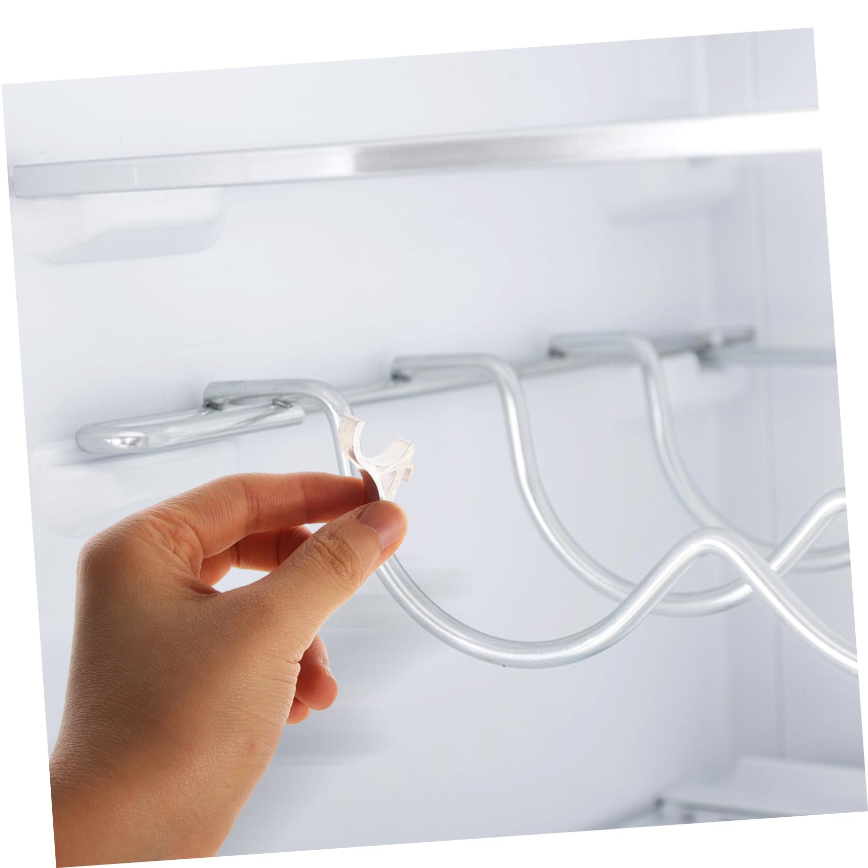 10-Pack Stainless Steel Refrigerator Shelf Clips - Easy Install Freezer Rack Supports