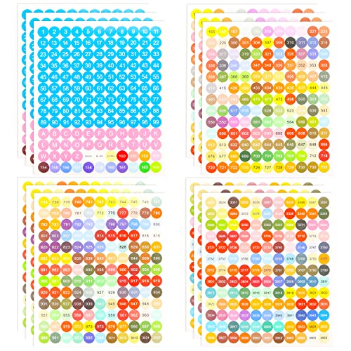 Benbo 12 Sheets Color Number Stickers, 447 Color Number Labels Diamond Dot Drills Gems Labels With Numbers Diamond Painting Color Chart Stickers For Diamond Painting Storage Boxes #TOP19