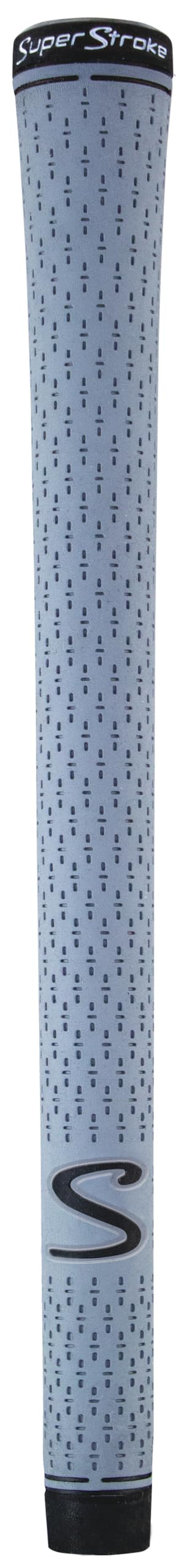 SuperStroke S-Tech™ Rubber Golf Club Grip, Gray/Black (Standard) | Ultimate Feedback and Control | Non-Slip Performance in all Weather Conditions | Swing Faster & Square The Clubface More Naturally