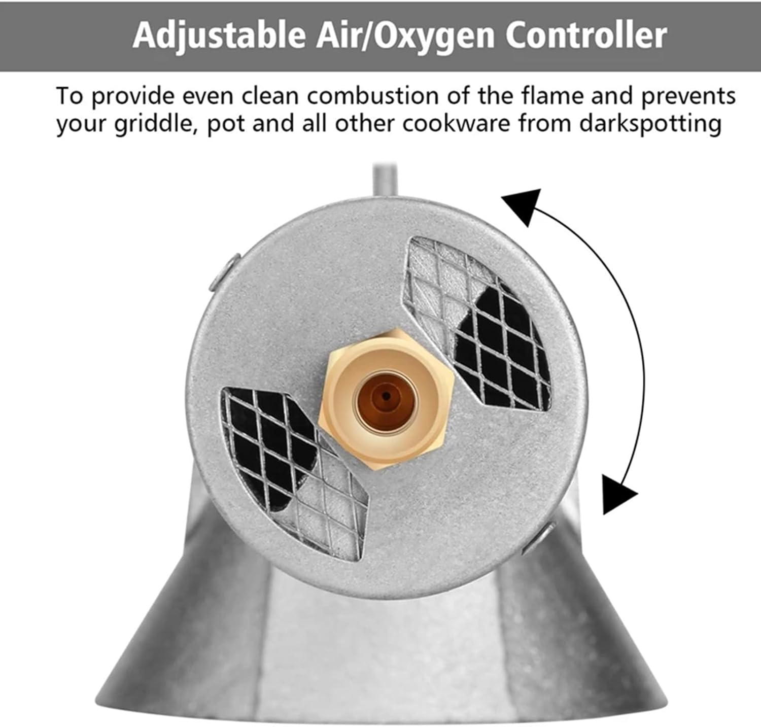 Energy Efficient Stove Burners Inserts Efficient Burners Head Tube Metal Texture for Various Cookwares Adjustable Regulator