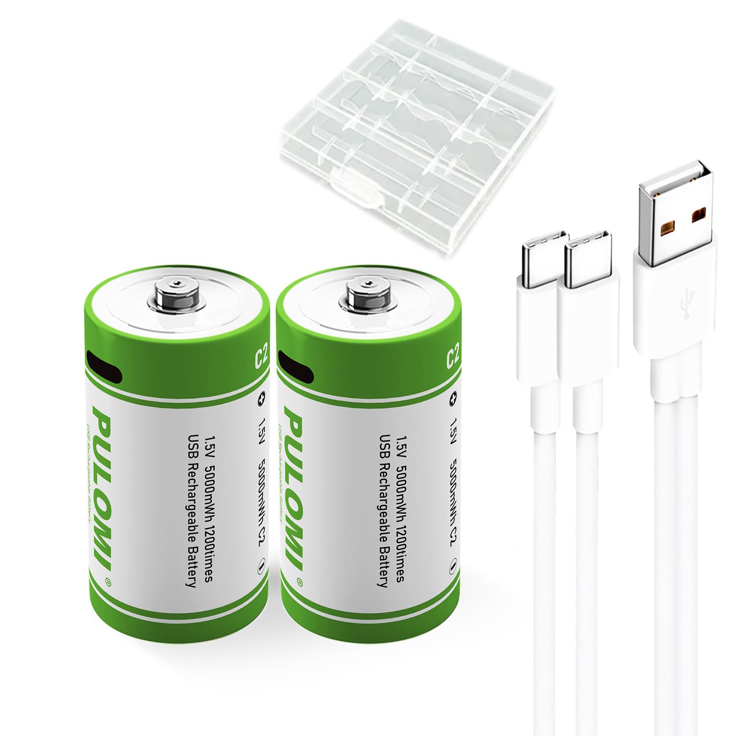 HQRP USB Rechargeable 9V Lithium Battery - 500mAh Fast Charge Replacement