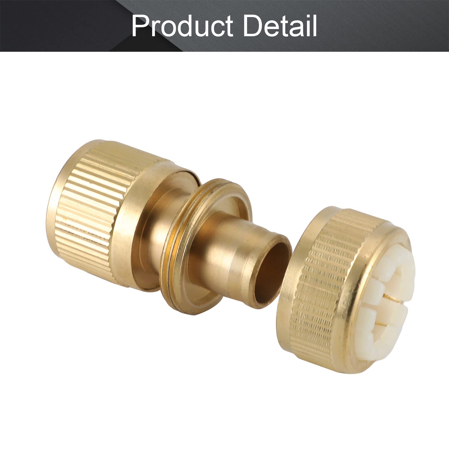 Othmro 2 Connettori Rapidi In Ottone Per Tubo Da Giardino – Adattatori Per Rubinetto Con Filetto 20mm E Attacco 16mm, Antiruggine E Antigoccia