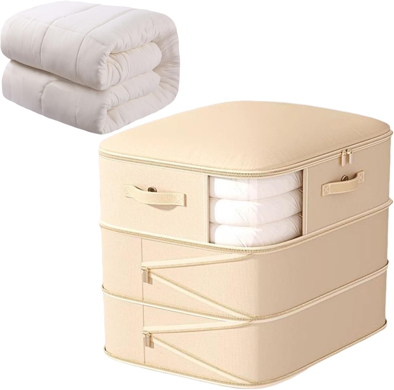 Self-compression Storage Bags - Compression Storage Bags Clothes | Folding Reusable Anti-moisture Packaging Organizer Travel Dorm Apartment Moving Bedding Blanket Quilt