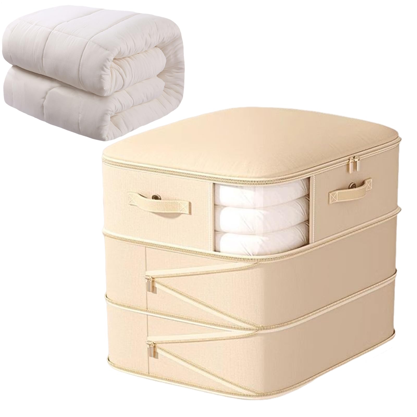 Self-compression Storage Bags - Compression Storage Bags Clothes | Folding Reusable Anti-moisture Packaging Organizer Travel Dorm Apartment Moving Bedding Blanket Quilt