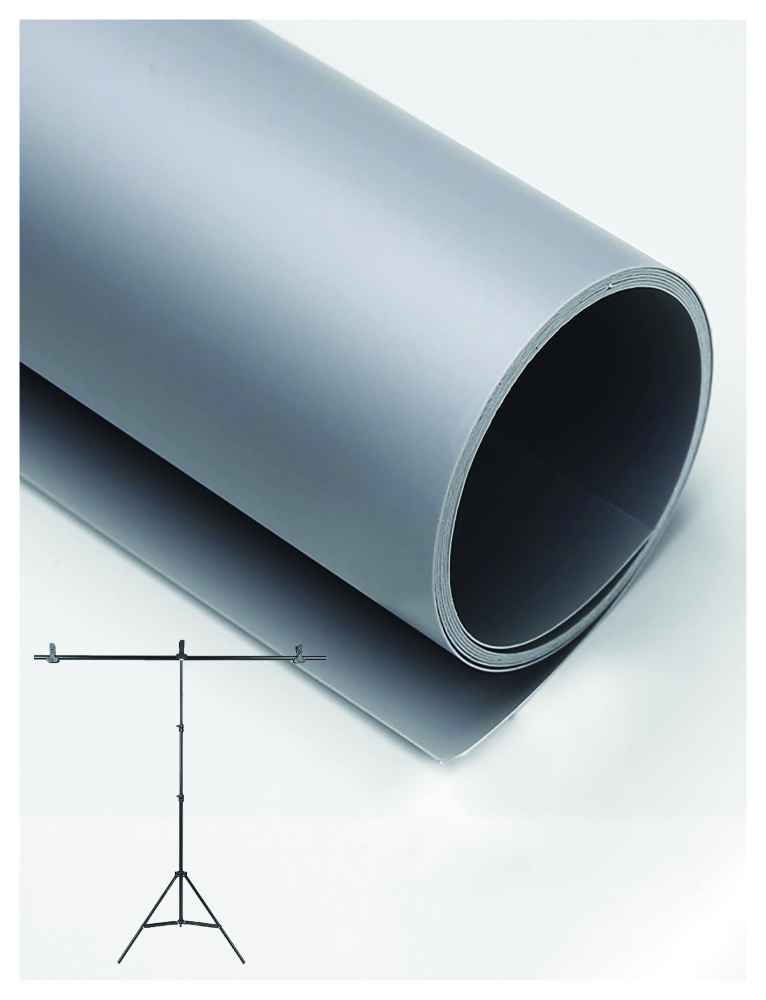 Kolorowe tło fotograficzne, Zestaw 7 wielokolorowych tło fotograficznych z PVC 100x200 cm(Grey)
