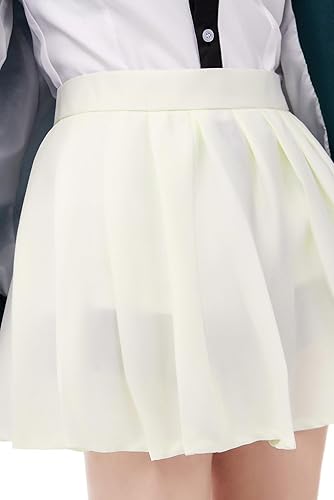 Miniatura 6 de Ya-cos - Uniforme de bachillerato de Chiaki Nanami para juego de disfraces traje con vestido verde femenino