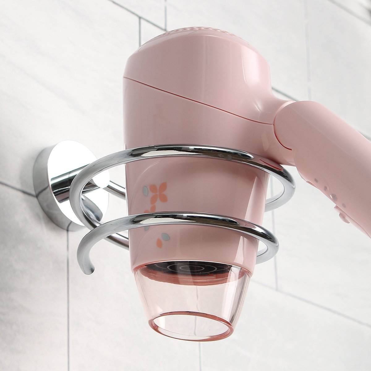 Supporto Asciugacapelli In Acciaio Inox – Montaggio A Muro, Con Portacavo, Per Bagno, Hotel E Salone