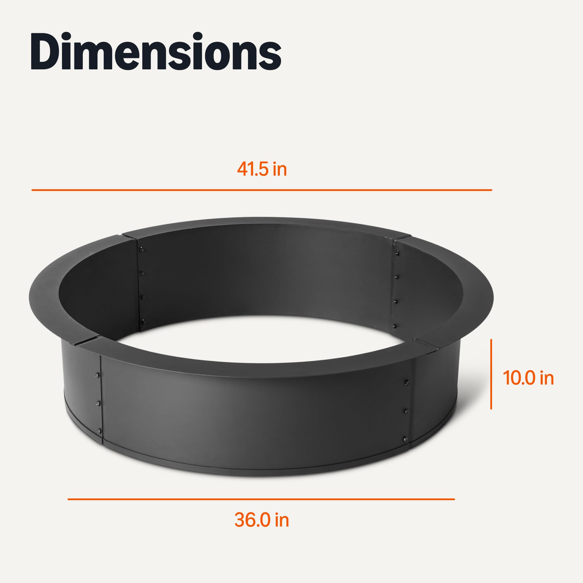 Amazon Basics Fire Ring, 36", Black, 1 Pack - 5