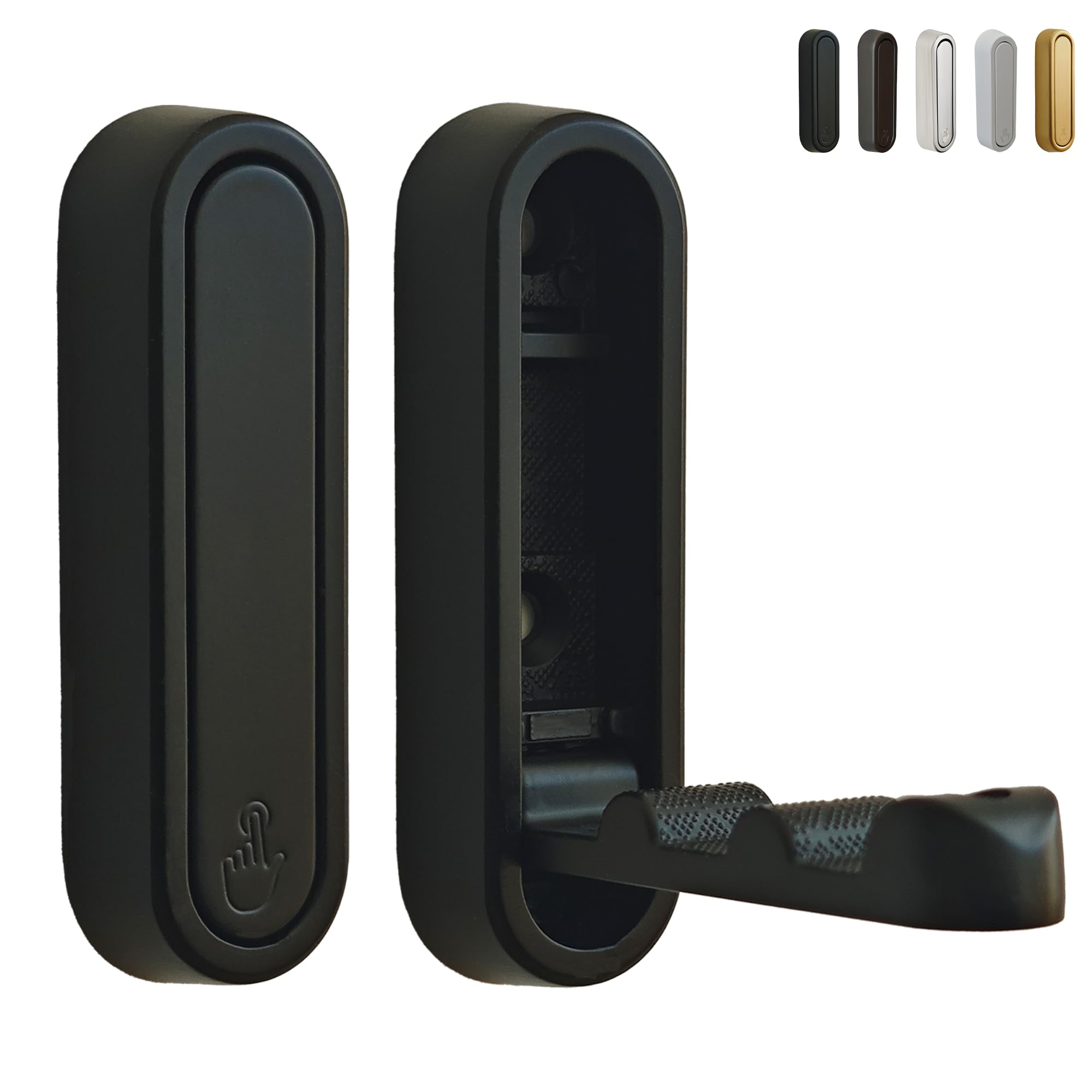 ShinYue Foldable Wall Hooks Heavy Duty - Zinc Alloy Hidden Handle with Anchors/Screws, Space-Saving for Bathroom, Kitchen, Closet, 33lb Capacity, Wall