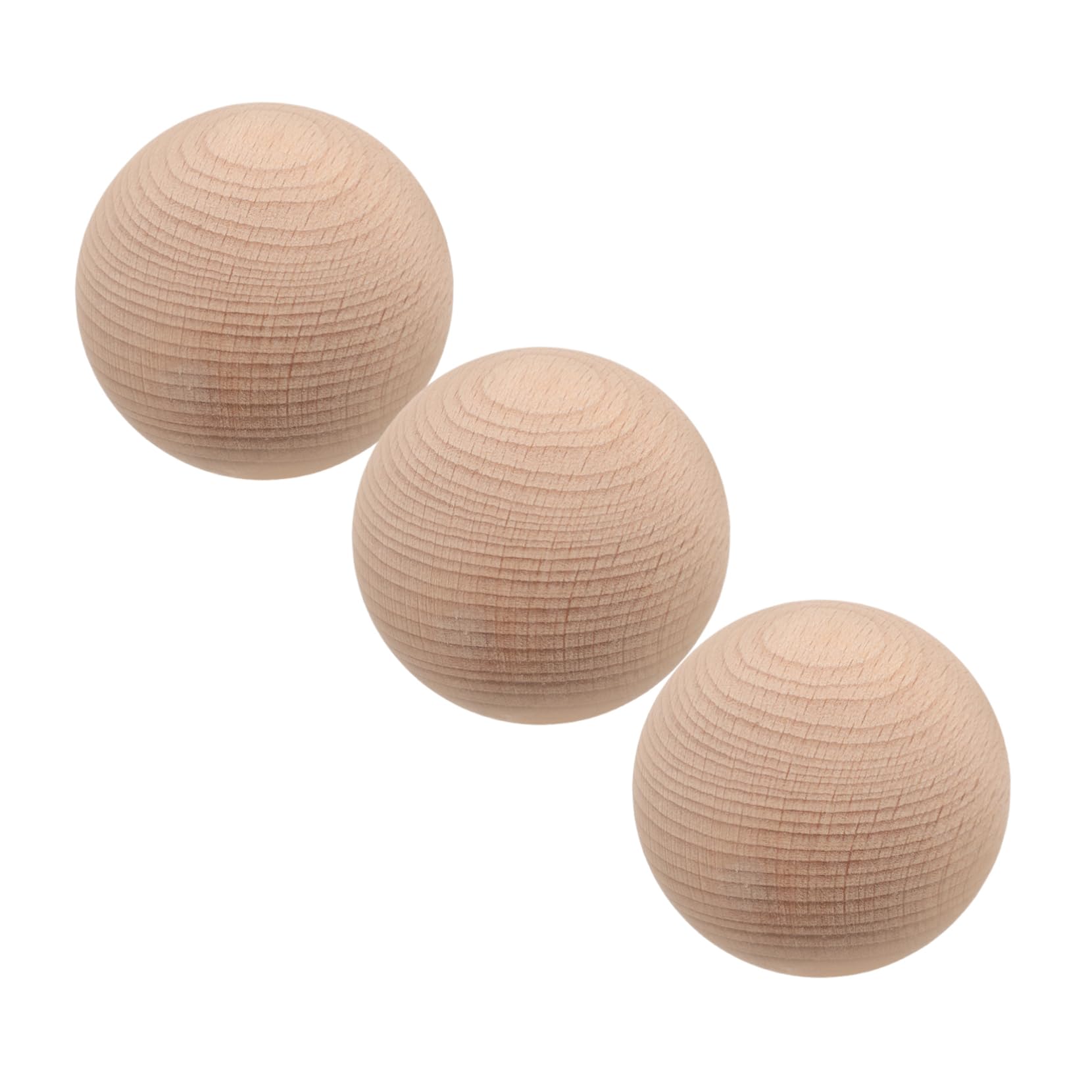 balacoo Real Wood Golf Balls Set 4.5cm Wooden Craft Balls for Boys and Girls Adults