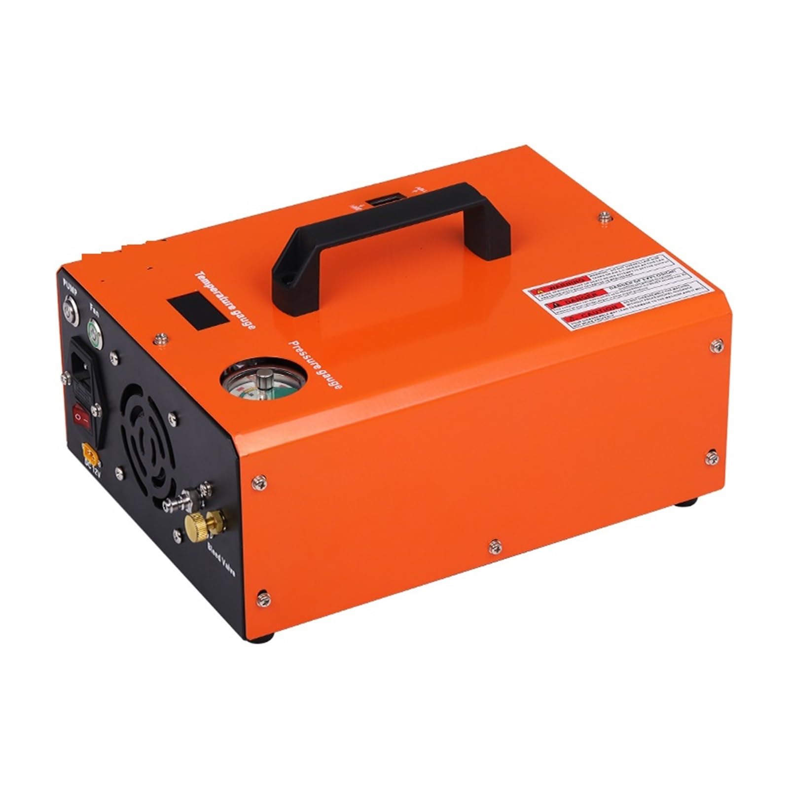 Sprężarka powietrza, 4500Psi PCP pompa głębinowa sprężarka powietrza 300Bar wysokociśnieniowe karabiny pneumatyczne 12V nurkowanie 30MPA inflator strzelanie(Brown)