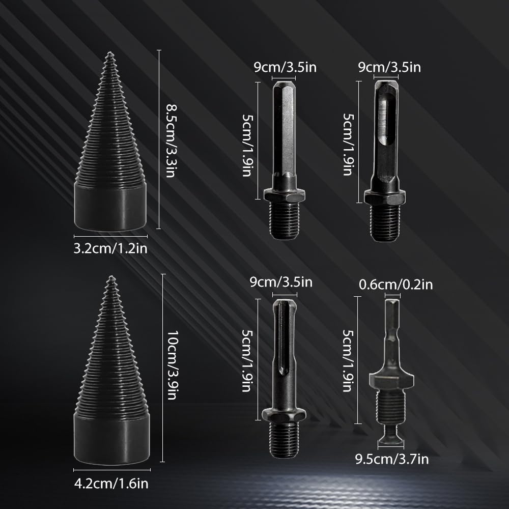 Twist Log Splitter Cone Miniduino High-Speed Firewood Drill Bit - Wood ...