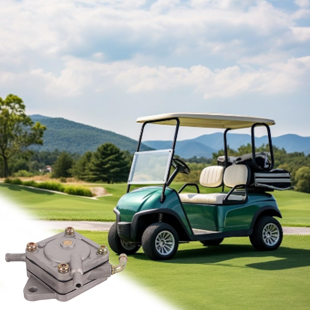 Bomba de combustible 1014523. Repuesto para bomba de combustible de carrito de golf Club Car con motores de gasolina DS Precedent 290FE y 350FE (1984-actualidad).