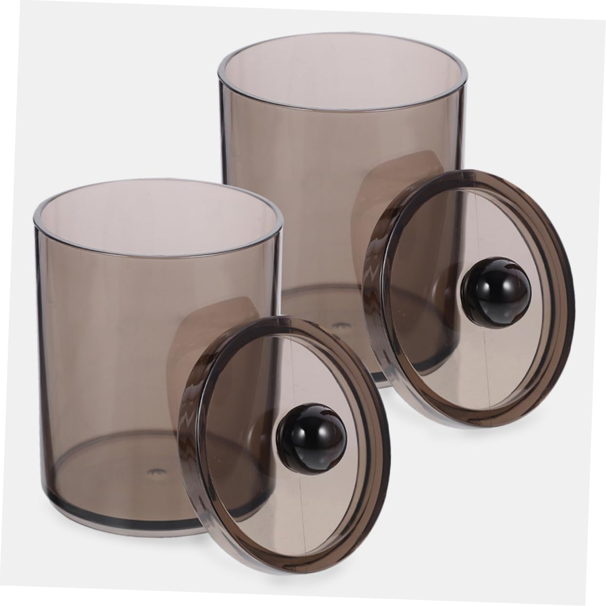 PRETYZOOM 9stücke Baumwollstäbchen Aufbewahrungsboxen Mit Deckel Transparente Badezimmer-organizer Für Wattepads Und Schwämme Praktische Und Stilvolle Aufbewahrungslösung Für Bad