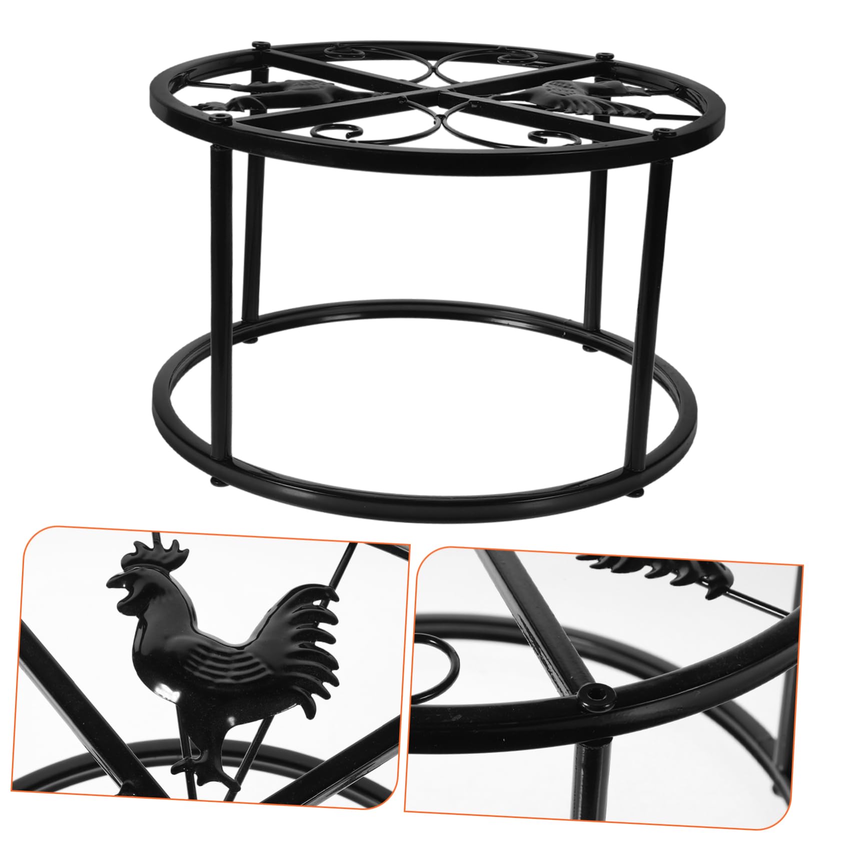 MERRYHAPY Supporto in Metallo Robusto Per Mangiatoia e Abbeveratoio Per Polli, Design Rialzato e Resistente Per Pollame in Allevamento, Per Fattorie e Pollai Domestici