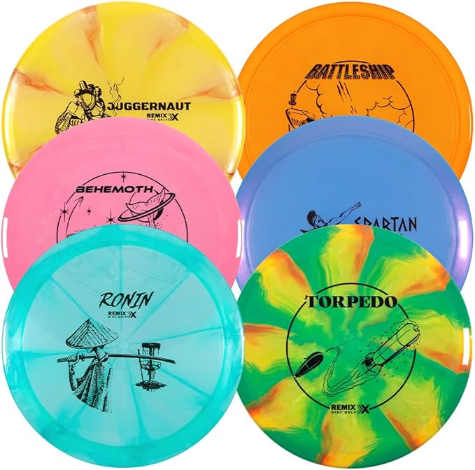 Remix Disc Golf Sport Plastic 6Count Variety Pack Molds