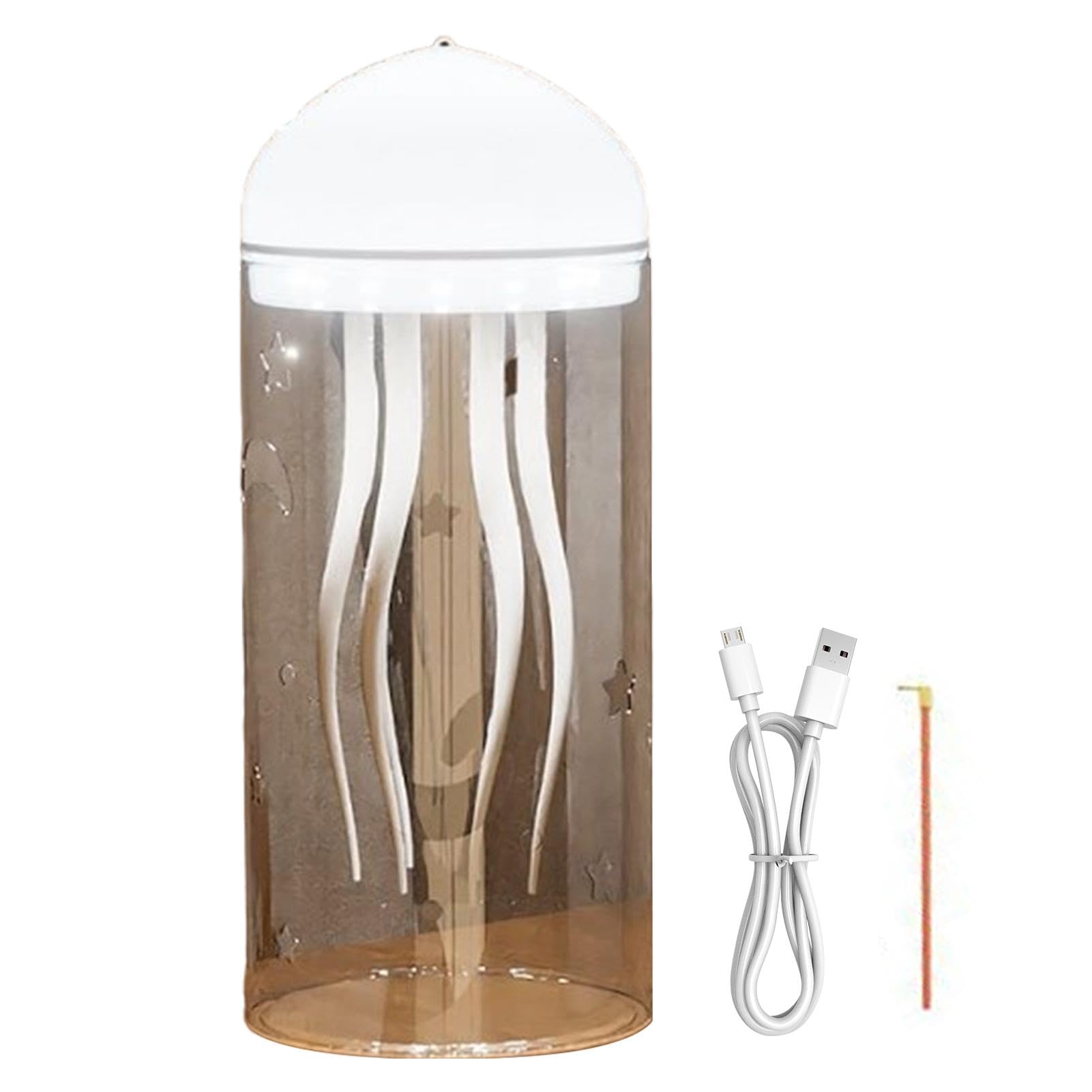 Jellyfish Lamp, 2 Control Modes Jelly Fish Light Lamp, LED Jellyfish Aquarium Mood Night Lights with Moving Legs, Dynamic Floating Jelly Fish Tank Bedside Lamps, for Home Decor