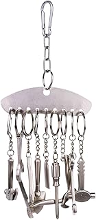 Parrot Cage Toy,Stainless Steel Parrot Toy,Stainless Steel Parrot Cage Tool Toy | Interactive Foraging Bird Game, Educational Game, Medium Large Parrot Boring Relief