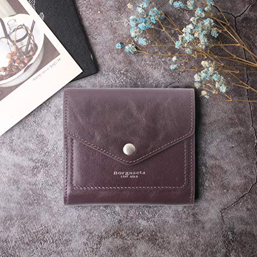 Small Wallet for Women Genuine Leather RFID Blocking Card Holder Organizer Pocket Compact Bifold Ladies Mini Purse 7