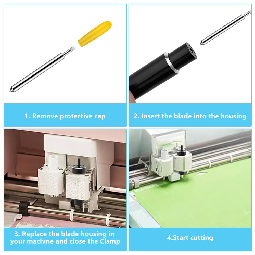 Lama Taglio Profondo Per Cricut - 2 Lame 60&deg; Compatibili Con Maker, Explore Air 2 E Altri Modelli