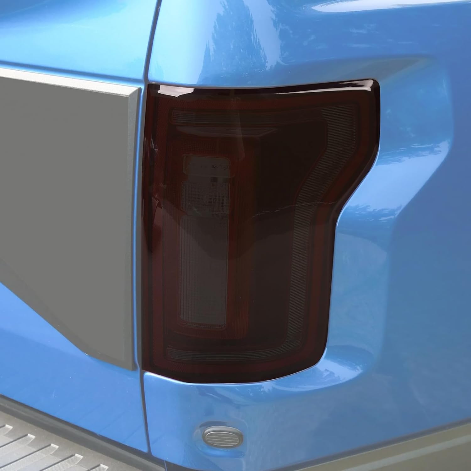 RT-TCZ Smoked Black Tail Light Lamp Cover Guard Trim Decoration Exterior Accessories for Ford F150 2015-2020
