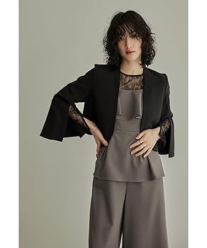 Amazon | [niana] スリットスリーブノーカラージャケット