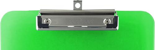 Miniatura 3 de Portapapeles Trade Quest de plástico transparente, de colores, tamaño carta, con clip (pack de 6 unidades), Verde