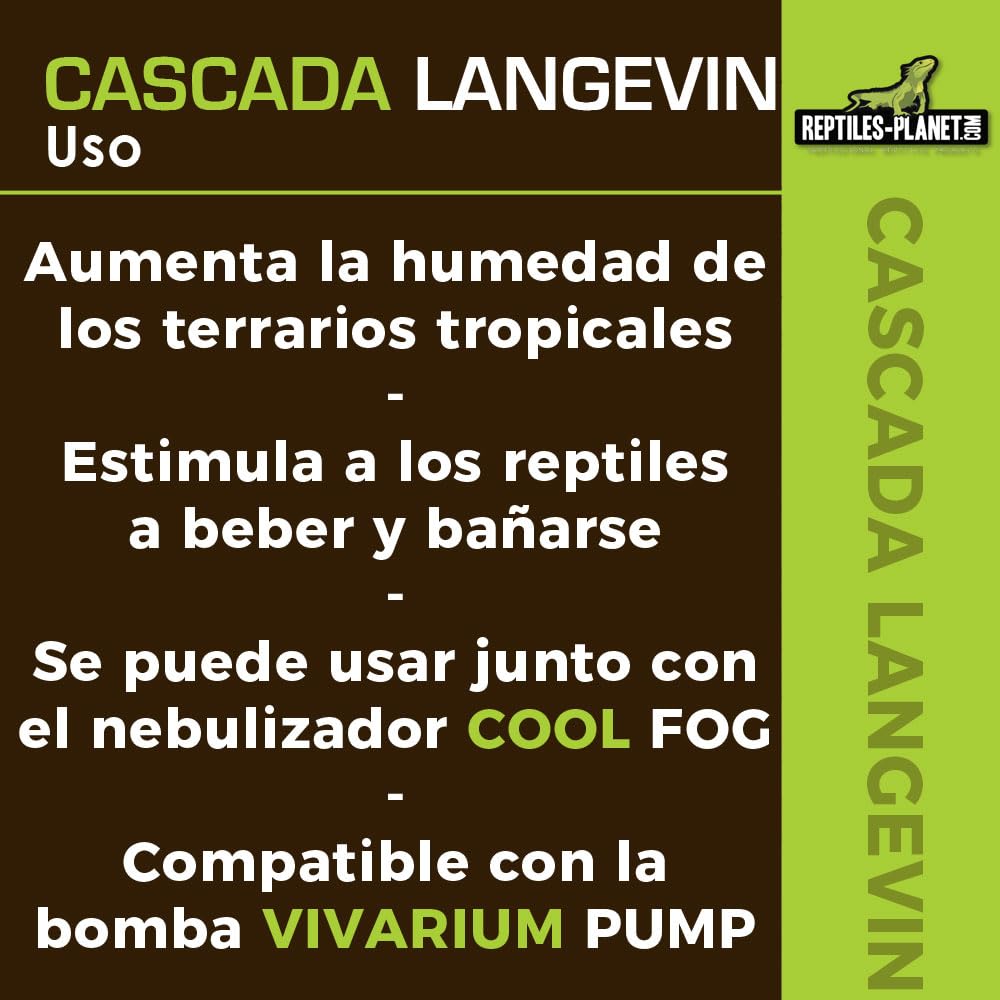 Reptiles Planet - Cascada para terrario Reptil Langevin con Bomba