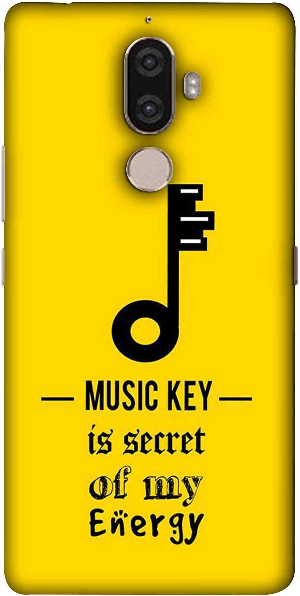 MaroraCases Music Lovers Music Key is Secret of My Energy Hard Printed Designer Case for Lenovo K8 Plus Back Cover MRR1641