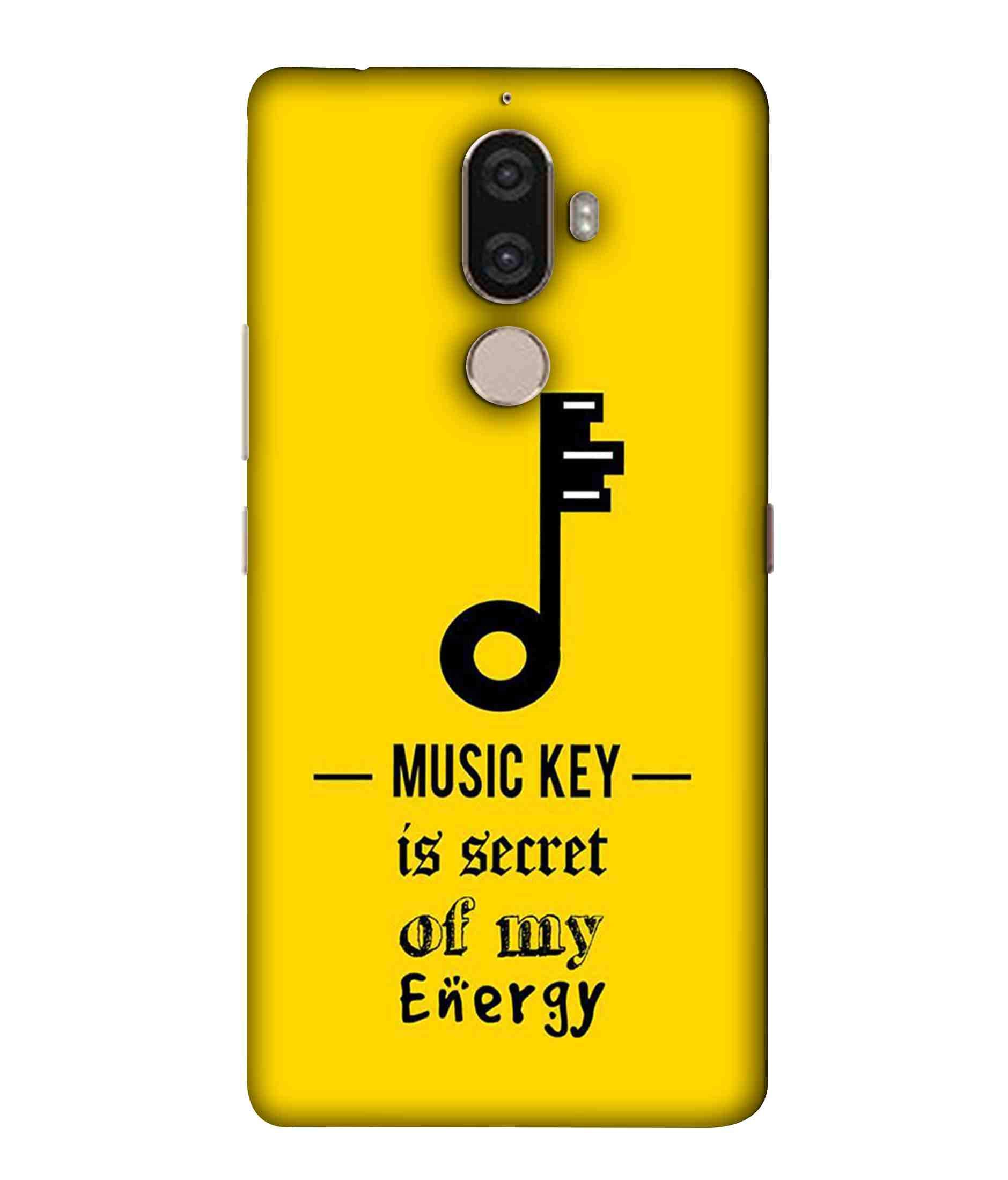MaroraCases Music Lovers Music Key is Secret of My Energy Hard Printed Designer Case for Lenovo K8 Plus Back Cover MRR1641