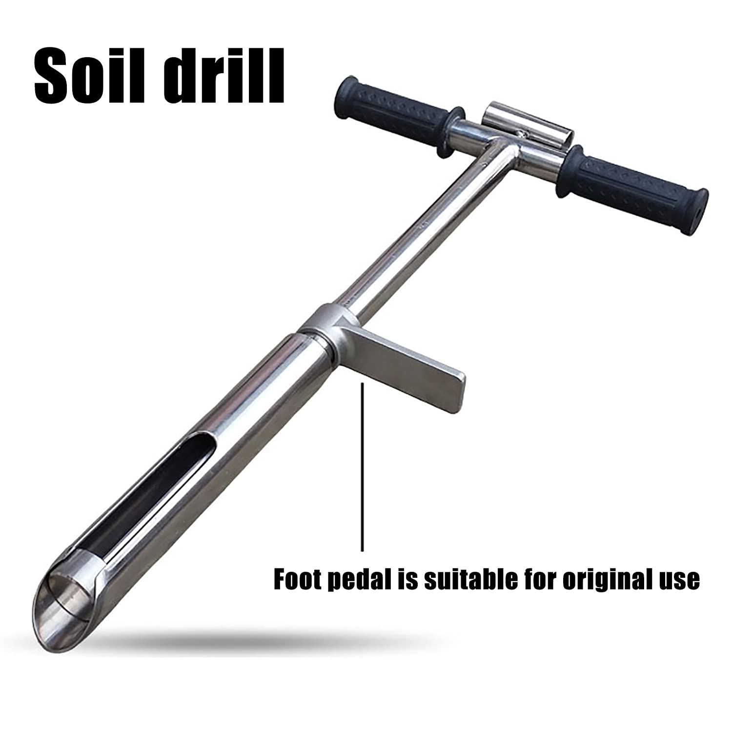 Sonda Per Campionamento Terreno In Acciaio Inox Varomorus - Manico A T, 53.3 Cm, Per Giardinaggio E Agricoltura - Foto 8