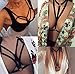 FIBO STEEL 4 Pcs Womens Strappy Cage Bra Sexy Bra Harness for Women