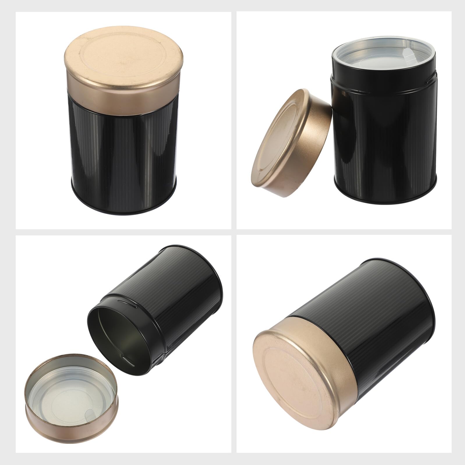 Homoyoyo 6 Piezas Lata de Té Pequeña de Metal para Almacenar Té Suelto Tapa para Cocina Uso Diario y Conservación