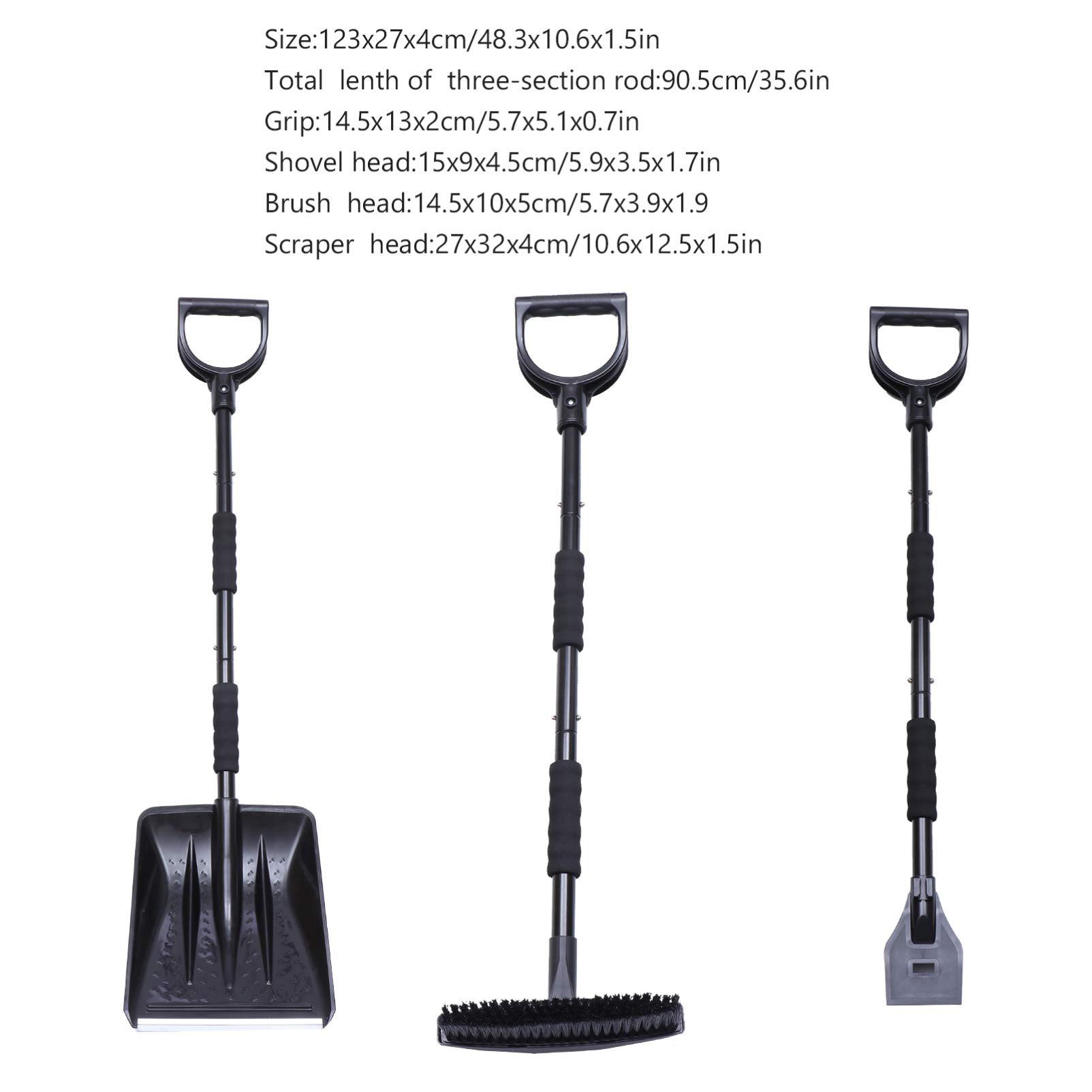 Happyyami 1 Set Snow Shovel Snow Brush for Auto Snow Pusher Car Car Snow Removal Shovel Cars Cars Metal Spatula Windshield Snow Wiper Freezer Multifunction Lip Gloss Iron