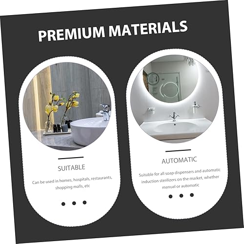 Miniatura 3 de ERINGOGO Dispensador de jabón en la pared Bandeja de goteo para dispensador de jabón montado en la pared, bandeja de goteo automática de jabón,
